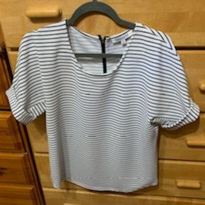 Rose + Olive Striped top